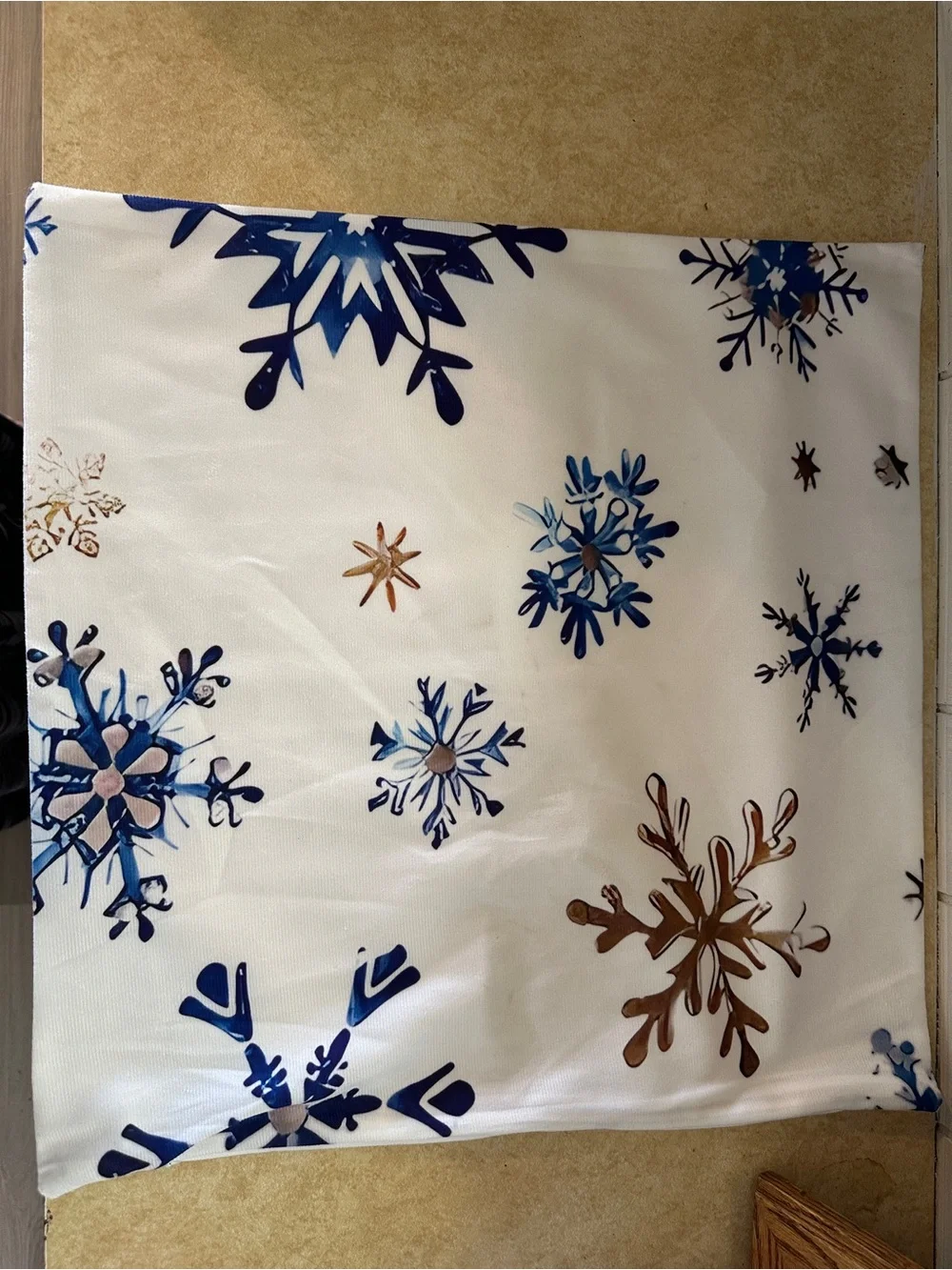 Holiday Winter Snowflake White Accent Throw Pillowcase Sham Cover 18x18